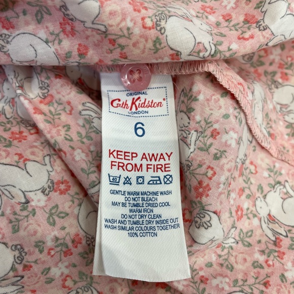 CATH KIDSTON ladies pink rabbit bunny shirt Uk size 6 sleeveless sweet fitted - Picture 9 of 9